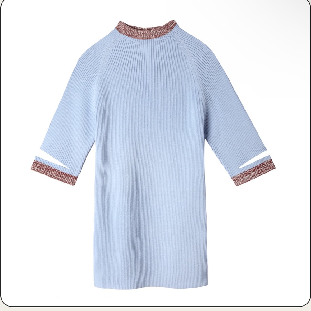 NOMIA Slit Sleeve Mockneck Shirt size S